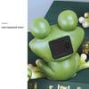 Frog Ornament Solar Light Home Decor Accessories Kawaii Resin Craft Desktop Figurines Living Room Decoration Kids Room Ornaments