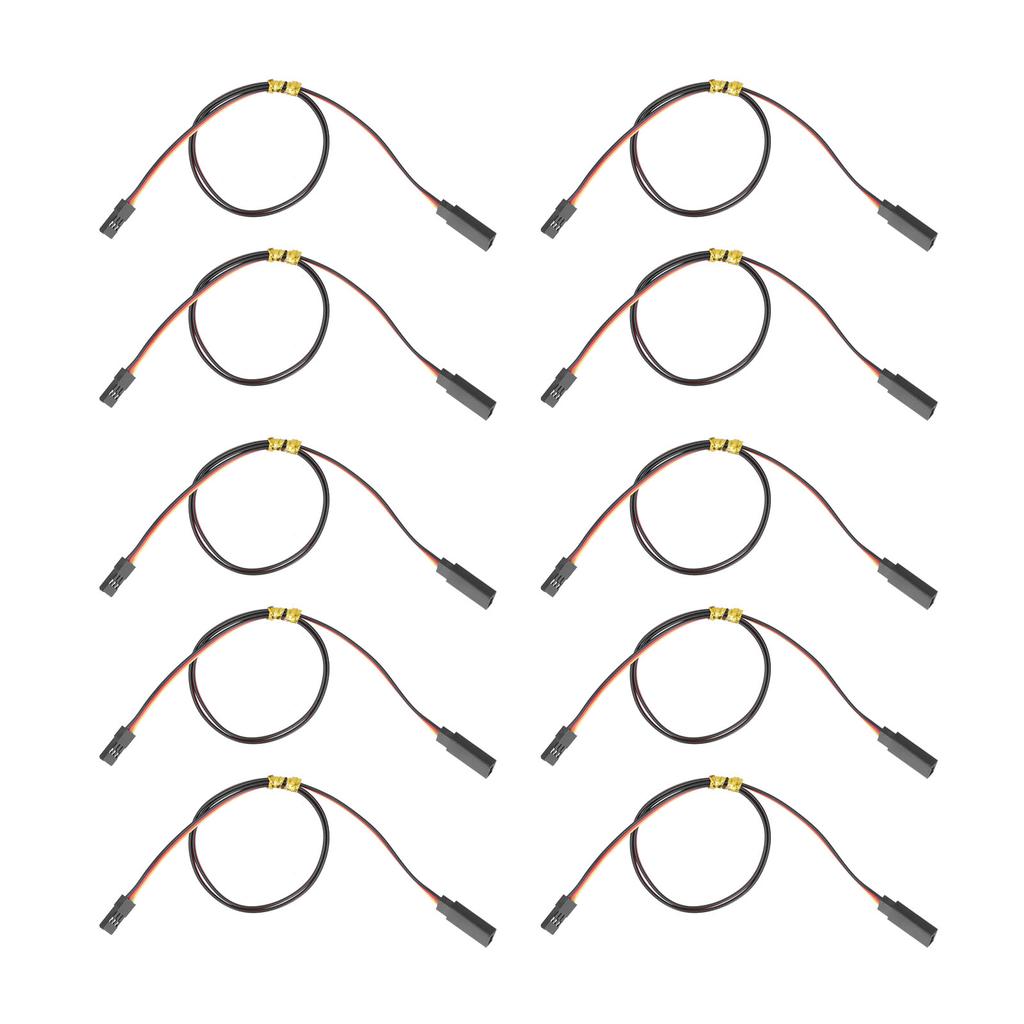 10Pcs Servo Extension Cord Cable 458mm 3Pin Sturdy Durable Wide Application Servo Extension   Wire Cable