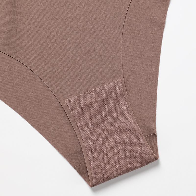 Plus Size Ice Silk Seamless Maternity V-Neck Low Waist One-Piece Sport Breathable Brazilian Panties