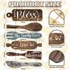 Geetery 6 Pcs Bless The Food Before Us Sign Farmhouse Kitchen Wall Decor Dining Room Decorations Collage Wall Rustic Hanging Wooden