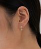 Ordor Natural Stone Round Jade Earrings