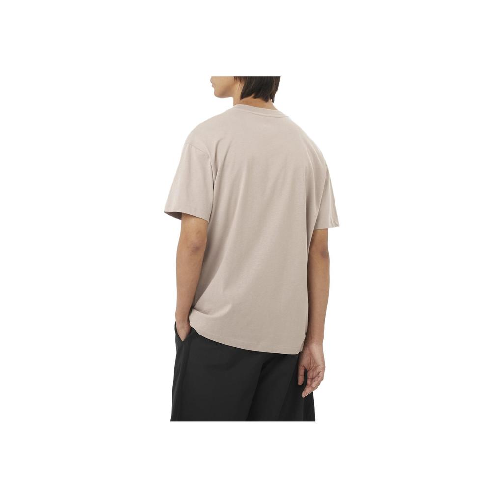 Salomon Casual Breathable Comfortable Soft Short Sleeve T-Shirt Men Tops Ethereal-Brown C25276