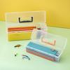 Portable Transparent Fishing Tackle Storage Box for Line Winding and Accessories