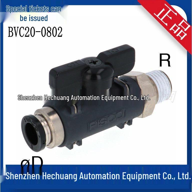 PISCO Original Ball Valve BVC20 Series: Models 0801, 0802, 0803.