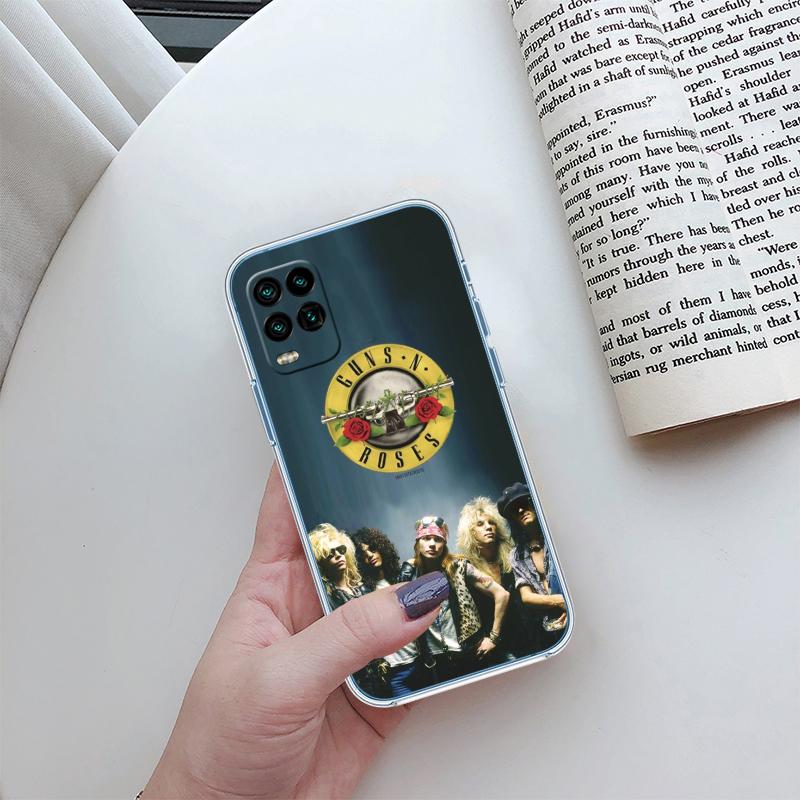 BH24 G-guns R-roses Transparent Phone Case for Samsung Galaxy A04 A04S A14 A23 A34 A54 M23 M33 M52 M53