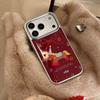 Electroplated Gilt Pony Iphone17promax Mobile Phone Case 13 Festive Red 16 Apple 17 and Other Models