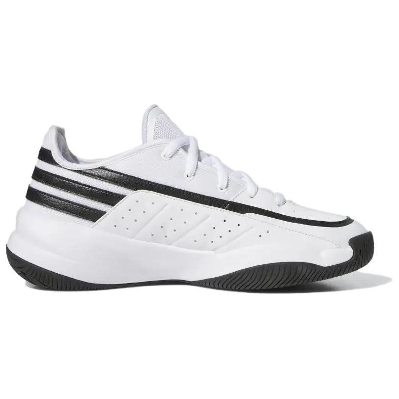 Adidas Front Court Comfortable Lightweight Shock Absorbing Durable Low Top Basketball Shoes Men Sneaker White Black ID8589