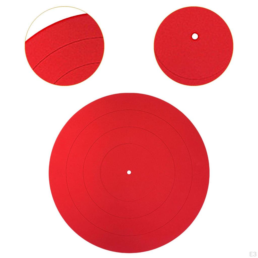 Plattenspieler-Plattenmatte, Schallplatten-Pad, antistatisch, hilft, Lärm zu reduzieren, 12 Zoll, Silikon für