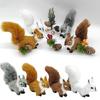 Simulated Squirrels Statue Stuffed Animals Plush Figure for DIY Crafts Displays