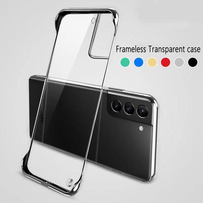 Galwanizacja bezramowa przezroczysty ultra cienki futerał na telefon do Samsung S22 Ultra 5G przezroczysty twardy zderzak odporny na wstrząsy pokrowiec ochronny do Galaxy S22 PLUS