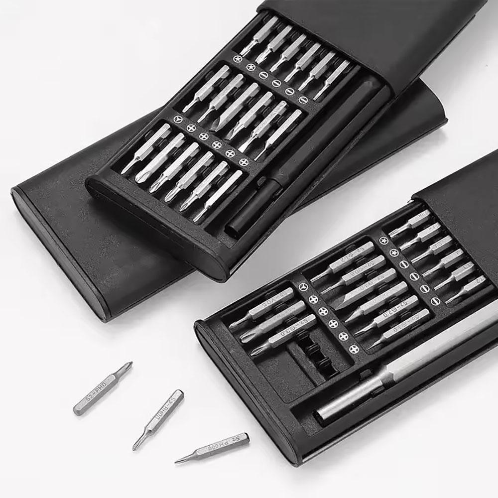 25 in 1 Precision Screwdriver Set, Flat Head Hexagonal Magnetic Screwdriver Head for iPhone, PC, Watches