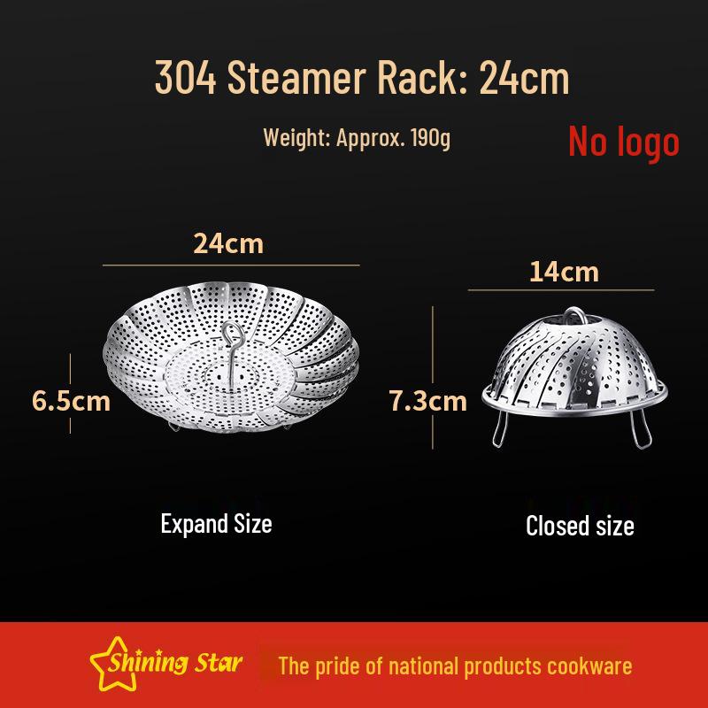 Star Flash 304 Stainless Steel Foldable Steamer Rack for Buns & Mantou