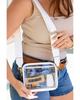 Azura Exchange Clear PVC Leather Strap Crossbody Bag - Pu Leather