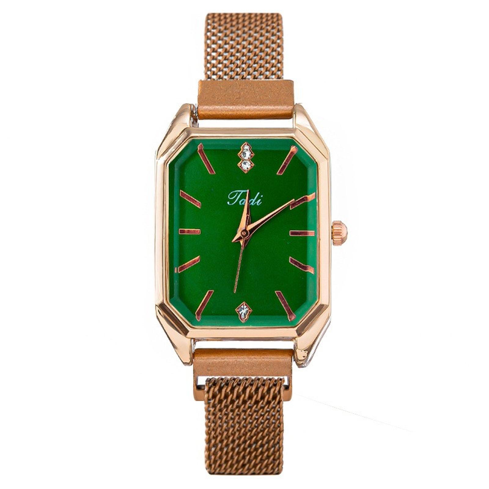 

Women Fashion Leather Watch One Size зелёный