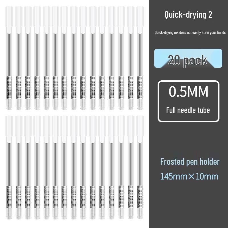Bolígrafo Negro Minimalista de 0.5mm - Secado Rápido, Bolígrafo de Firma de Alto Valor para Estudiantes