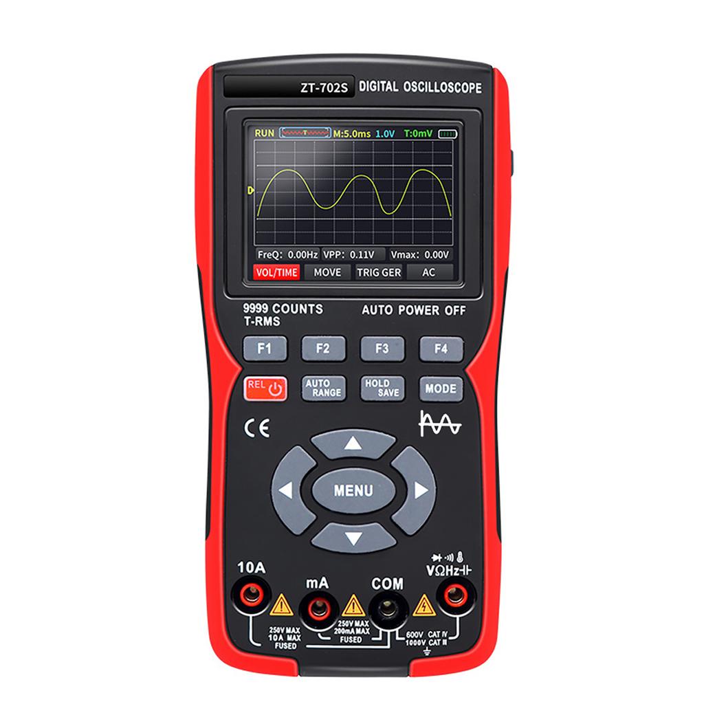 אוסצילוסקופ דיגיטלי מולטימטר 48MSa קצב דגימה 10Mhz רוחב פס 9 ספרות True 2.8 אינץ' תצוגה צבעונית מולטימטר