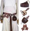 1 Set Medieval Renaissance Costume Set Belt Potion Bottle Mug Holder Skirt Hikes Halloween Renaissance Accessories