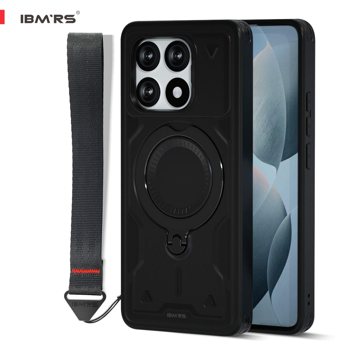 

for Redmi K70E Phone Case [Magnetic Shockproof] with Stand & Strap | Compatible for Poco X6 Pro | 360° Protection чорний