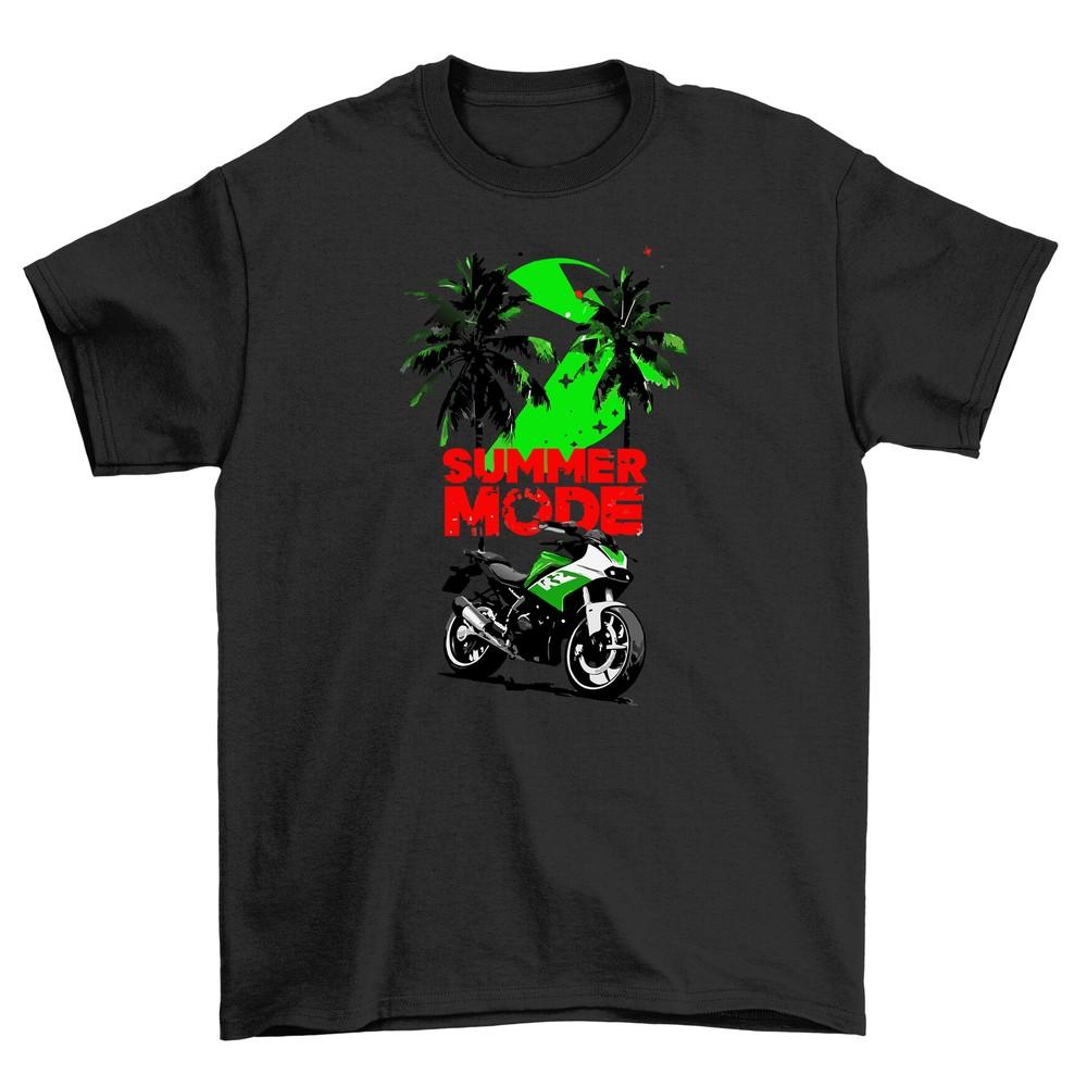 

Summer_79 Motorcycle and Palm Trees Tee - Ride into Retro! Funny T-shirt with Co 3XL