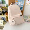Schoolbag Korean schoolbag for girls, simple large-capacity backpack, junior high school student, high school, primary school student, lightweight 
