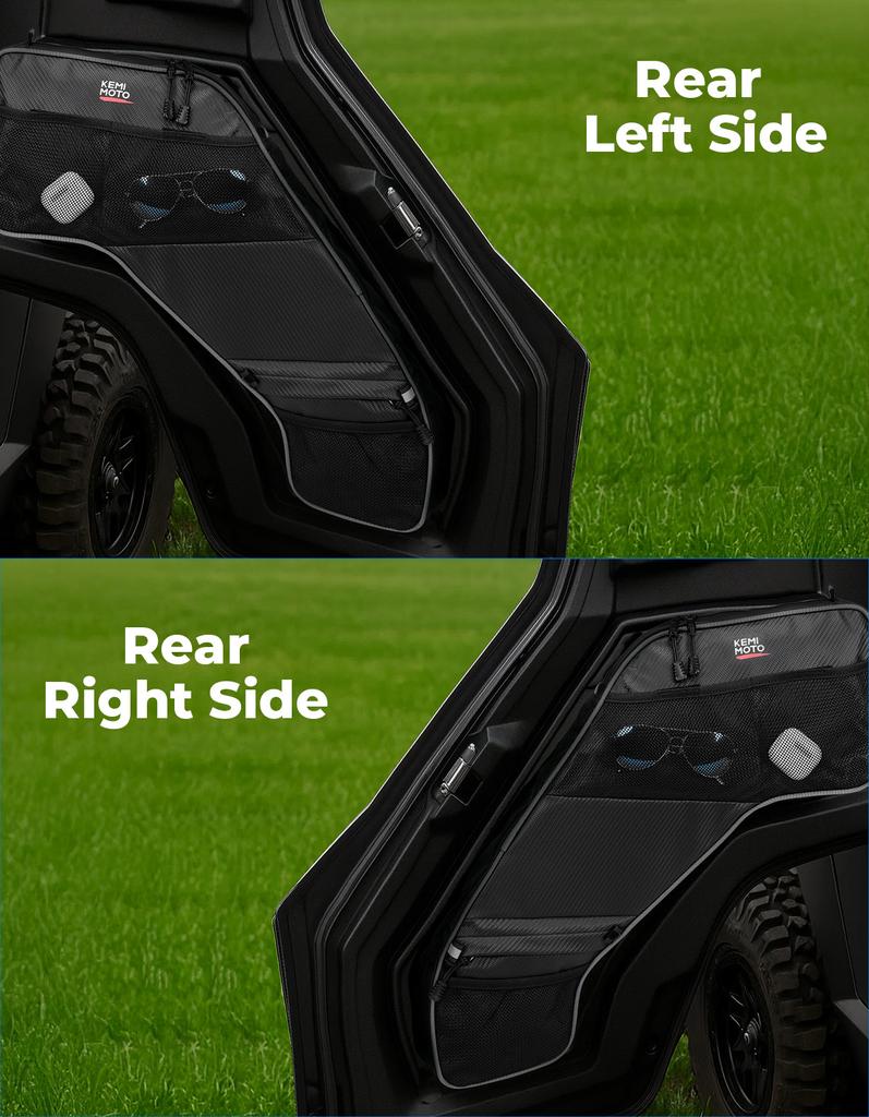 KEMIMOTO UTV Rear Door Storage Bags with Knee Pad Compatible with Polaris General 4 1000 /XP 4 1000 2017-2025 Rear Side Door Bag