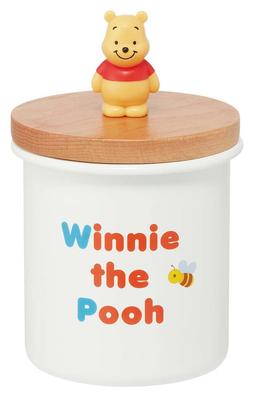 Skater Mascot Wooden Lid Enamel Canister 750ml Storage Container Disney Winnie the Pooh ENC8D-A
