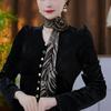 Versatile Chiffon Scarf Flower Neckerchief Sweet Floral Scarf Shawl  Women