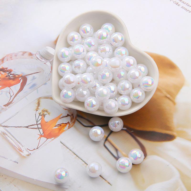 Acrylic Imitation Pearl AB Color Round Beads for DIY Jewelry Bracelets