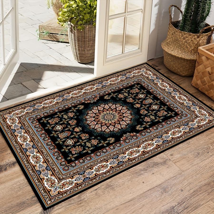 A Retro European Style Carpet Living Room Entrance Non Slip Easy To Clean Luxury Decorative Carpet Home Decoration