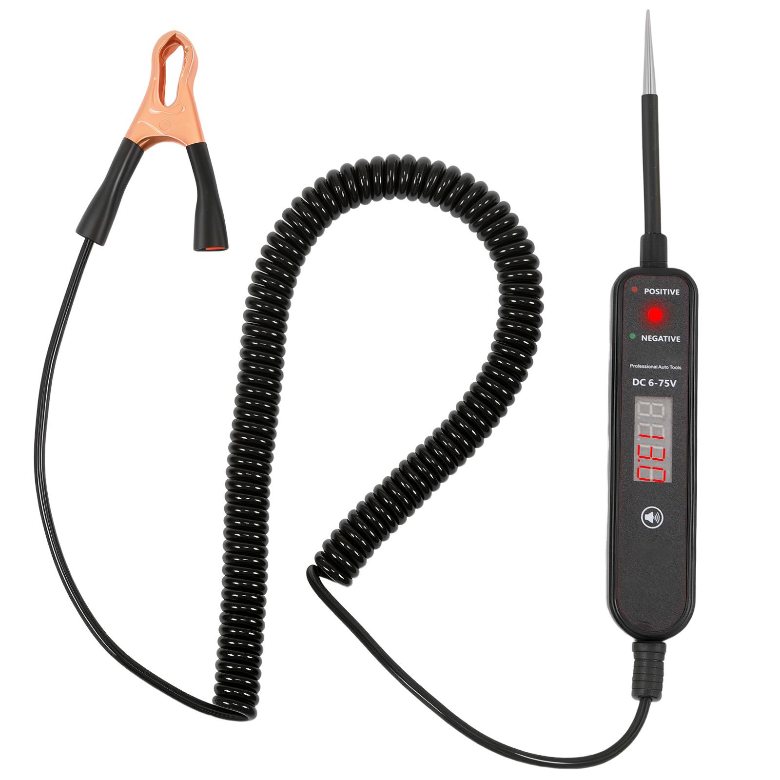 

Automotive Electrical Tester Pen 4-60V DC High Precision Car Circuit Probe Pen Portable Car Short Circuit Finder Battery Test чорний