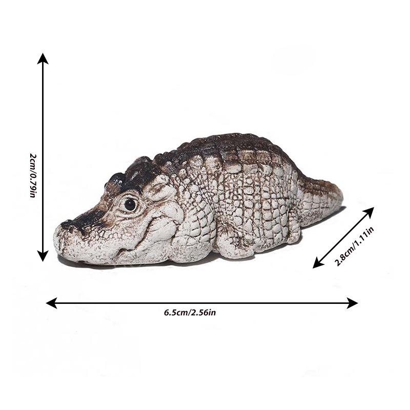 Chubby Little Crocodile Garden Ornament Home Dining Table Decoration Fun Resin Crafts Gift Mini Cute Crocodile Ornament