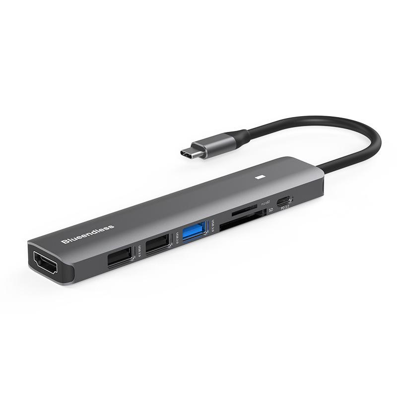 USB-C Hub: 4K HDMI, USB 3.0, Card Reader, Dock for Laptop/Tablet