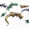 3D Araç Plakası Pencere Gecko Gekko Mekanik Kertenkele Amblemi Krom PVC Etiket