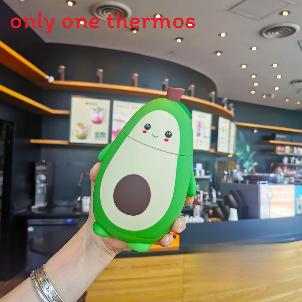 

Creative Cartoon Mini Avocado Insulated Travel Mug With Carrying Rope For Kids And Outdoor Use Style A