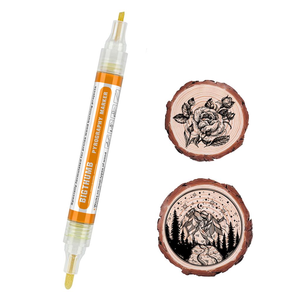 Wood Burning Pen Chemical Pyrography Marker Pen Safe Scorch Tool for DIY Projects Wood Painting