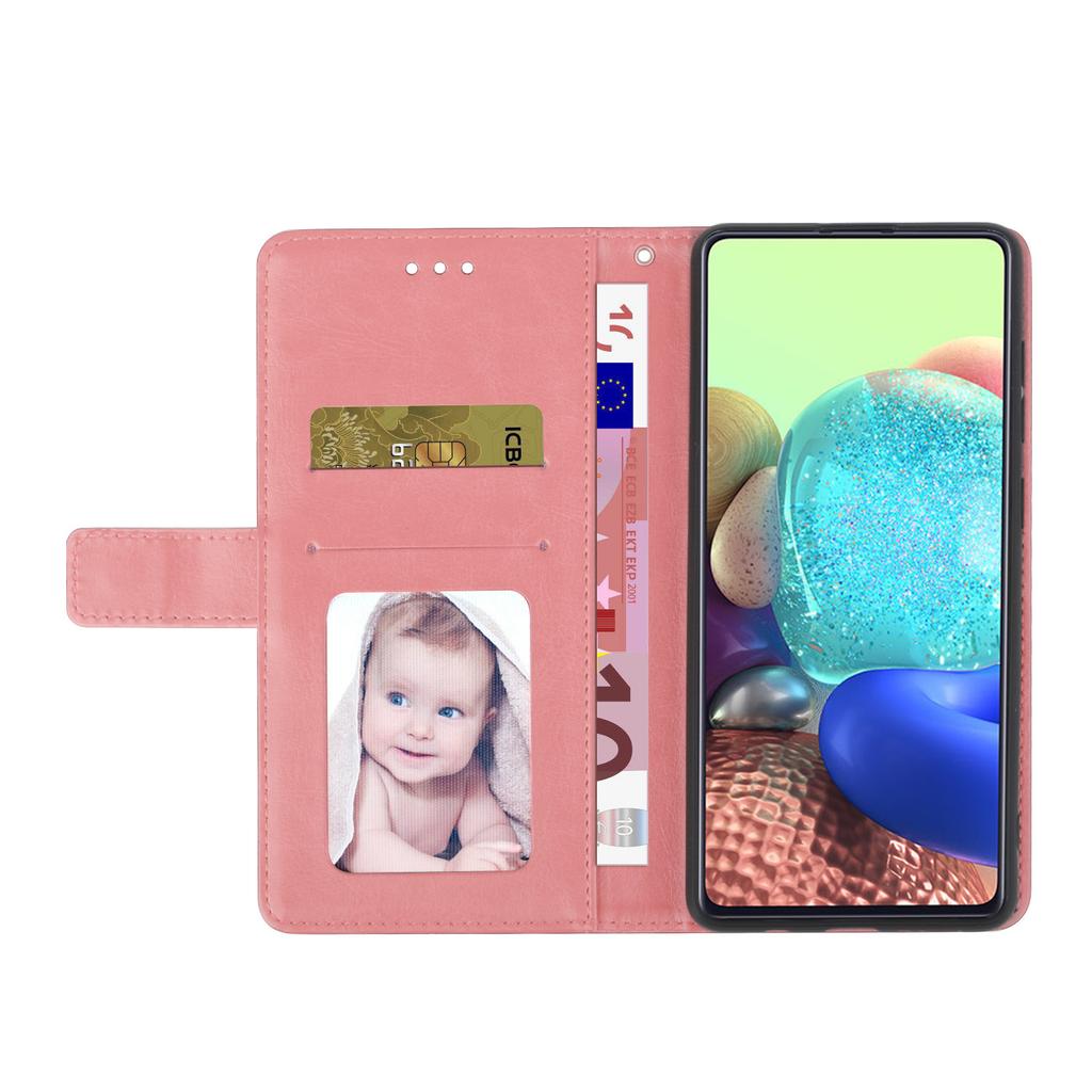 Applicable to Samsung S25 solid color embossed mobile phone leather case A27 flip insert card leather case A56 with hand rope protective case