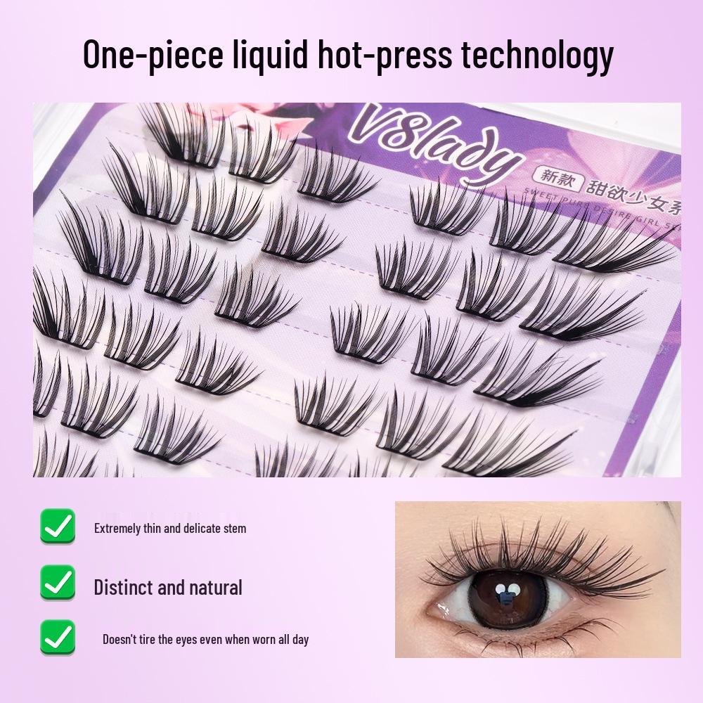 Immortal Love Soft Natural Individual Lashes for Beginners - Realistic, Curled Single Clusters