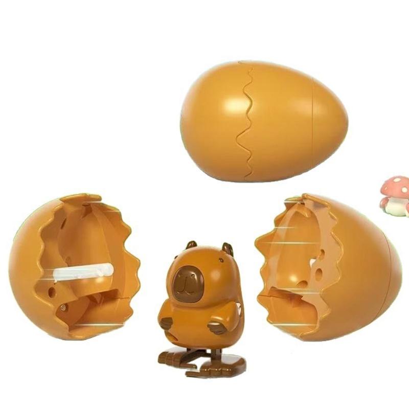 Windup Capybara Mechanical Eggs Toy ABS Construction Educational STEM Clockworked Toy For Children Desktop Entertainment