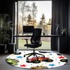 Truck Printed Round Rug Carpet Chair Rug Area Rug Entryway Doormats,for Office Chair Living Room Bedroom Kitchen Room.