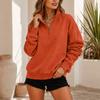 Women's Long Sleeve Pullover Sweatshirt with Stand Collar