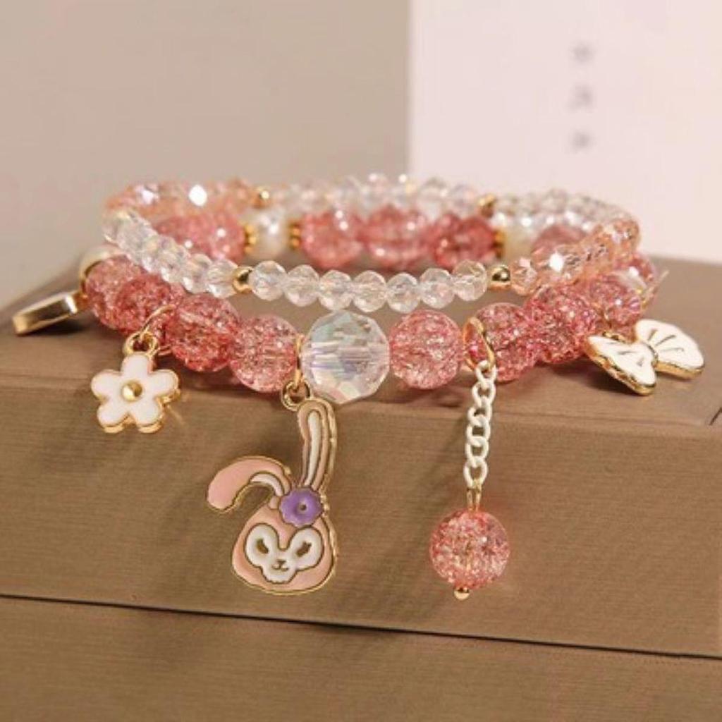 Cinnamoroll Princess Crystal Beaded Bracelet for Girls