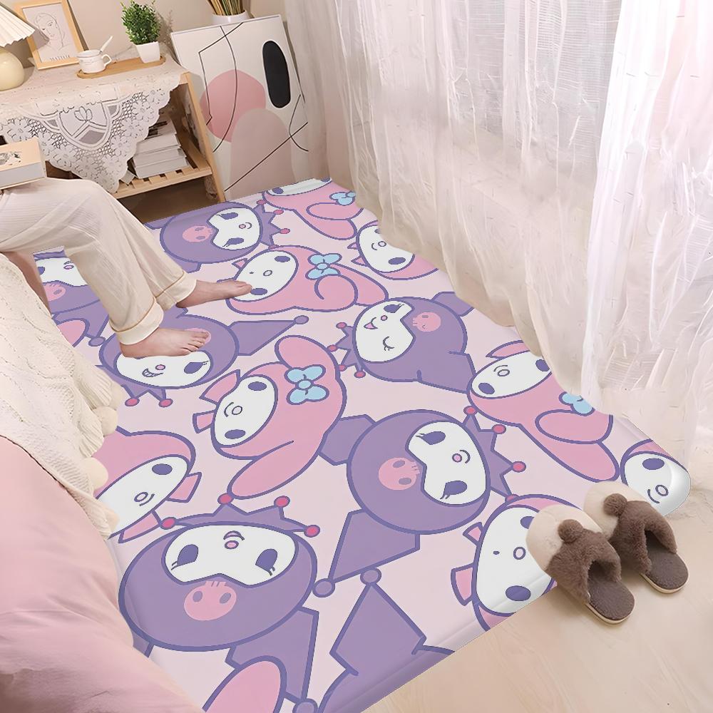 Cartoon K-KuromiS Fußmatte Nordischer Stil Schlafzimmer Wohnzimmer Fußmatte Zuhause Balkon Rutschfest Alfombra