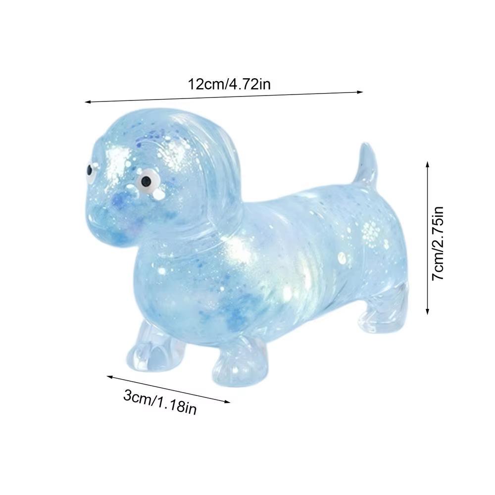 Dachshund Knijpspeeltje Ultra-Zacht Langzame Terugslag Teckel Squishy voor Angstverlichting Gel Stressbal voor Volwassenen en Kinderen Draagbaar