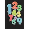 Kids Black Crewneck Short Sleeve T-Shirt, Numbers Day Cartoon Graphic Tee