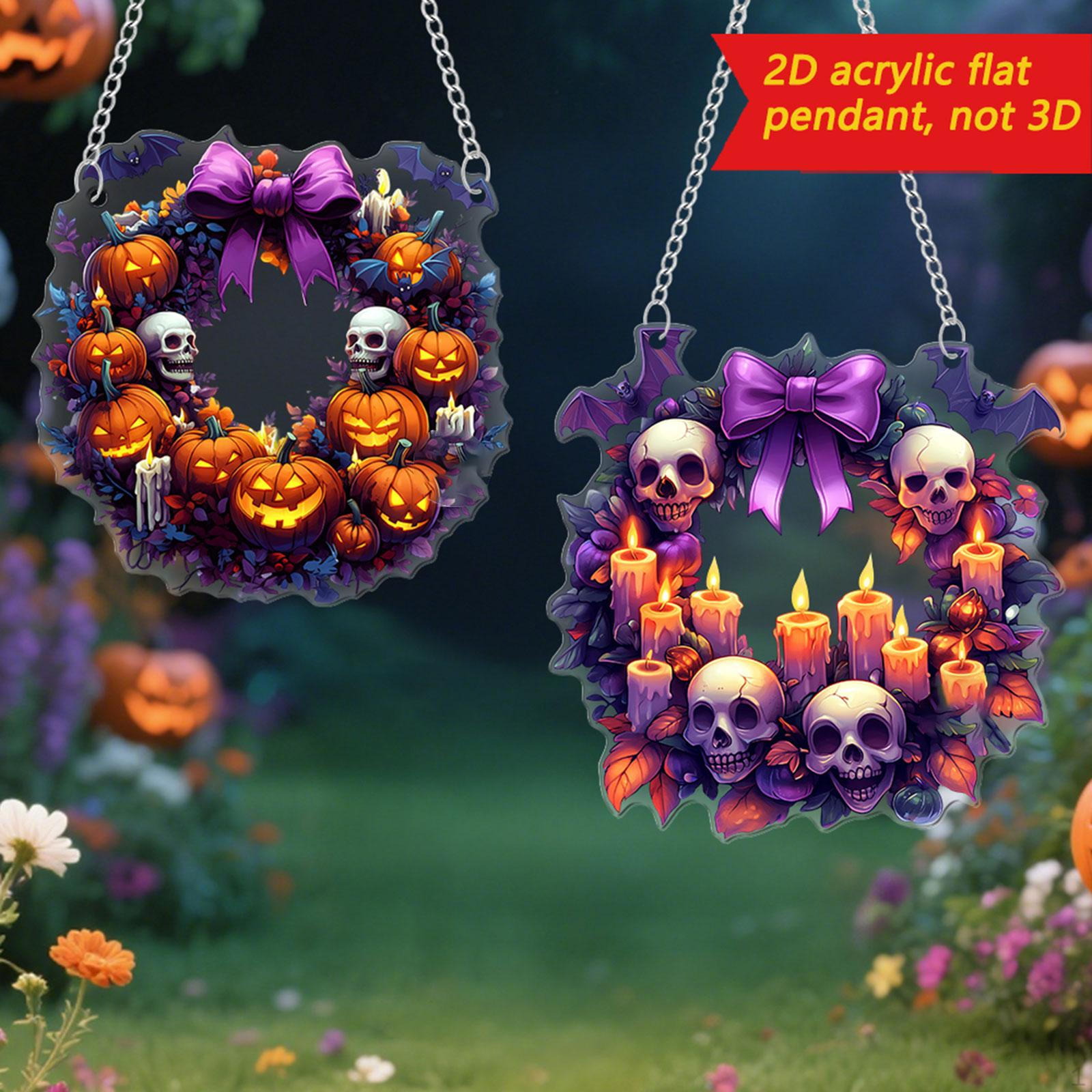 

2D Door Sign with Rope Welcome Disc Pendant for Backyard Farmhouse Lawn Style A Style C