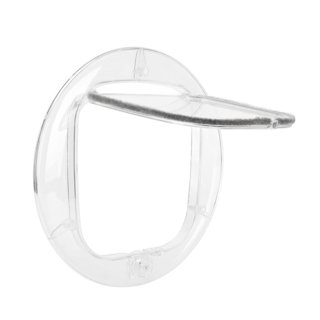 Cat Door for Interior Exterior Doors Transparent 4 Way Locks Silent Brush Strips Strong Magnetic