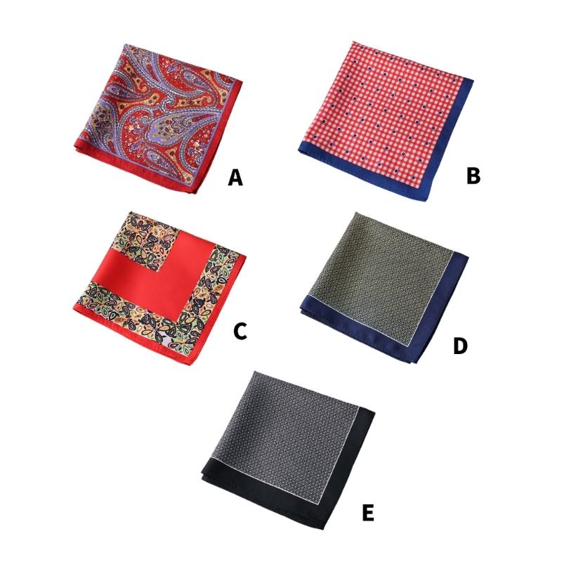 Elegant Pocket Handkerchief Simple Street Head Scarf Multifunctional Hankies for Stylish Gentlemen