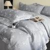 Seidiges Tencel Jacquard Bettbezug-Set - Luxuriöse Sommerbettwäsche mit Schleifendesign