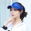 Sun Hat Topless Design Wide Brim UV Protection Elastic Fit Exercise Hat Adjustable Headband Outdoor Sports Hat