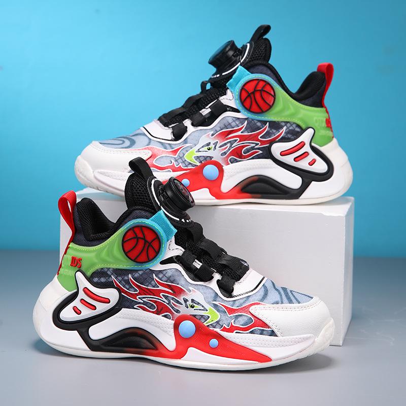 Boys' Autumn 2025 Mesh Non-slip Basketball Shoes - Mid to Big Kids